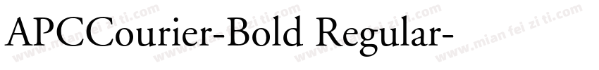 APCCourier-Bold Regular字体转换